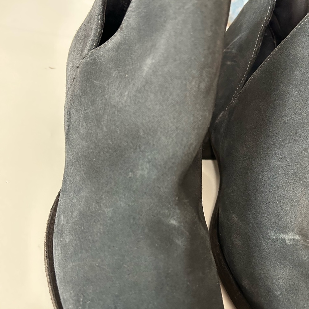 Free People Charm Double V Gray Suede Ankle Boots Booties NWOB Size 9 - Picture 4 of 10